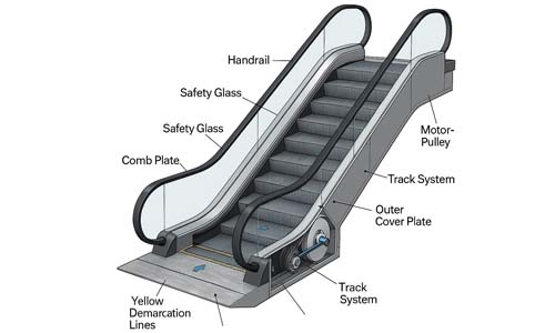 خرید قطعات پله برقی