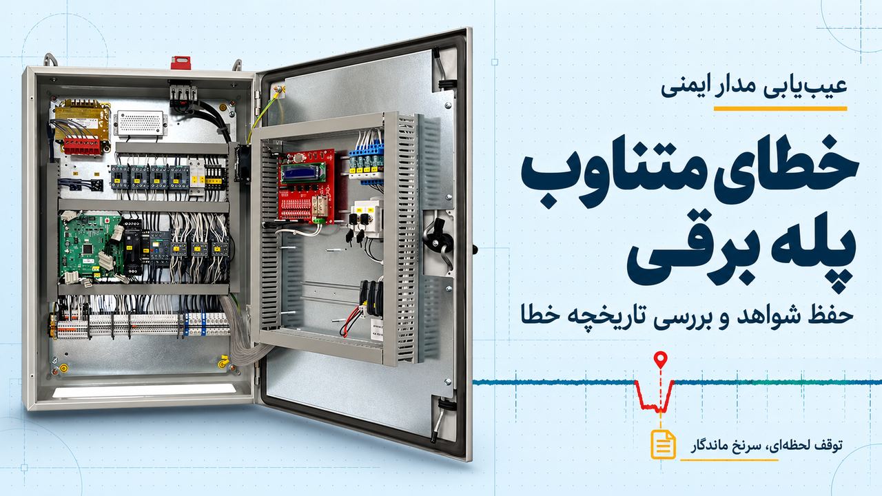 عیبیابی قطع متناوب مدار ایمنی پله برقی و بررسی تاریخچه خطا در کنترلر