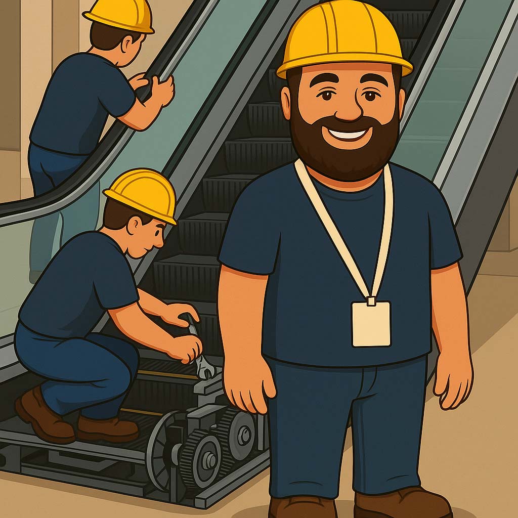 اورهال و سرویس پله برقی توسط تیم متخصص پله برقی لاین با استفاده از قطعات آلمانی لاین لیفت در تهران و ایران