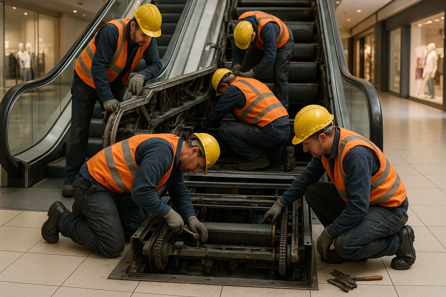 اورهال پله برقی و بازسازی کامل دستگاه در تهران و ایران