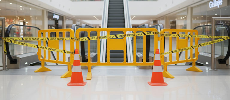 محیط آماده شده به عنوان پروکتل ایمنی انجام سروی سو نگهداری پله برقی