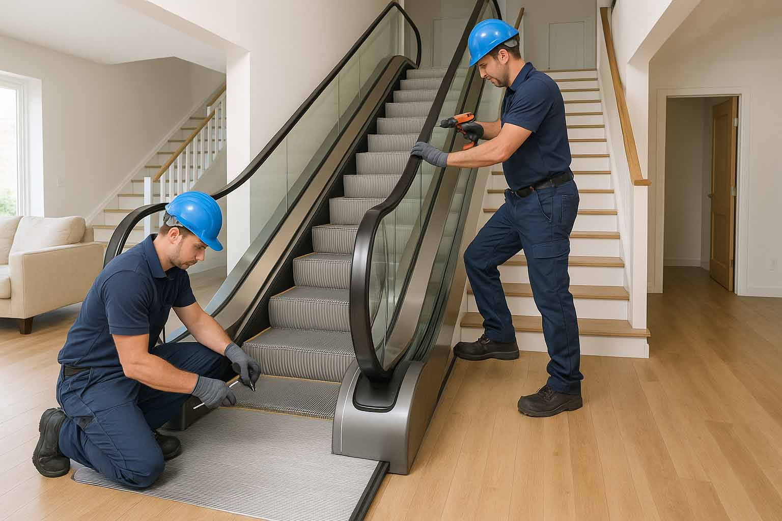 نصب و راهاندازی پله برقی خانگی