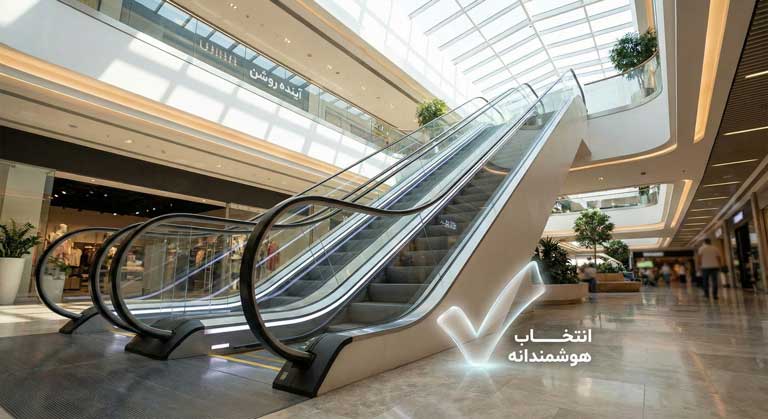 پروژه موفق نصب پله برقی مدرن در مجتمع تجاری با تکنولوژی روز