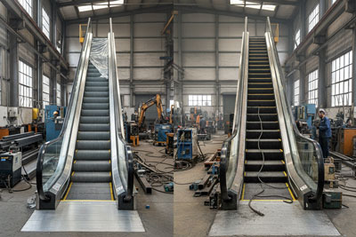 تعریف انواع پله برقی نو یا کارکرده: نو، کارکرده و بازسازی‌شده