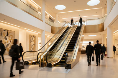 پله برقی خاص به عنوان نقطه کانونی در طراحی لوکس