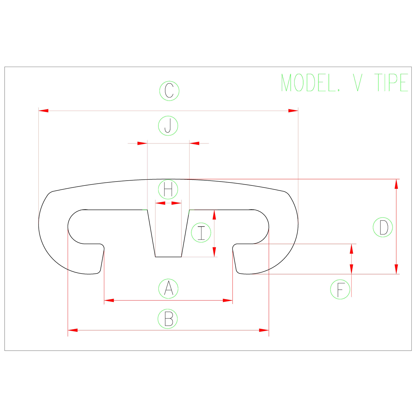 هندریل پله برقی  V TYPE