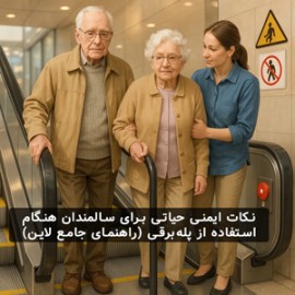 نکات ایمنی حیاتی برای سالمندان هنگام استفاده از پله‌برقی (راهنمای جامع لاین)