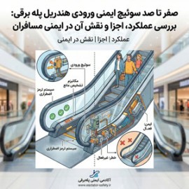 صفر تا صد سوئیچ ایمنی ورودی هندریل پله‌ برقی: بررسی عملکرد، اجزا و نقش آن در ایمنی مسافران