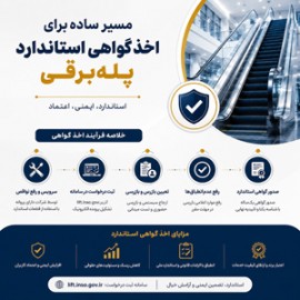 مراحل، مدارک و فرآیند اخذ گواهی استاندارد پله برقی (راهنمای اجرایی مدیران)