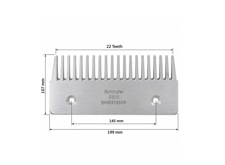 شانه آلومینیومی وسط پله برقی Schindler 9300 کد SMR313609